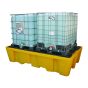Double IBC Spill Pallet Removable Platform 245x145x58cm Capacity 1130Ltr