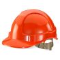 HI-Vis Safety Helmet Comfort Vented ABS Shell 6 Point Webbing EN397 Orange