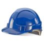 Vented ABS Safety Helmet c/w Wheel Ratchet Adjustable Harness & Band Blue