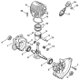 Crankcase and Cylinder Assembly for Stihl BG72 Blower