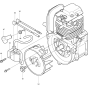 Ignition and Flywheel Assembly for Makita BHX2500 Leaf Blower