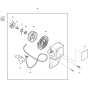 Starter Assembly for Makita BHX2501 Leaf Blower