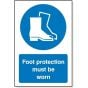 Foot Protection Must be Worn Sign Blue - MB006