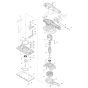 Makita BO3710 Sander Assembly