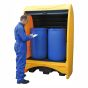 2 Drum Hardcover Spill Pallet c/w with Roller Door 157x100x211cm  Sump 250L