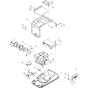 Upper Mass Assembly for Wacker BPU5545A 5100009657 (Petrol) Rev. 101 Reversible Plate Compactors