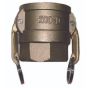 3" Type D Camlock X BSPP Female Brass