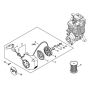 Rewind Starter for Stihl BR 550