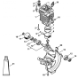 Cylinder, Engine Pan Assembly for Stihl BT130 Earth Auger