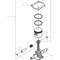 Piston - Crankshaft Assembly for Wacker BTS635 Cut-off Saw 