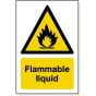 'Flammable Liquid' Self Adhesive Sign 240mm x 360mm