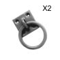 50mm x 50mm Chain Ring on Plate with Fixings (pack of 2)