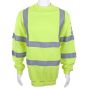 Sweatshirt Hi-Vis Ribbed Waist Arc Compliant Fire Retardant Sat Yellow XL