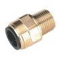 Straight Adaptor 15mm x 1/2"BSPT Brass (John Guest Speedfit - MM011504N) Sealey Part No. CAS15BSA