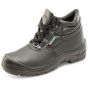 Chukka 4 D-Ring Boot Leather Upper & Scuff Cap Steel Toe Cap Black Size  04