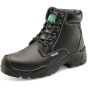 6 Eyelet Boot Pu/Rubber Oil Resistant Sole Steel Toe Cap Black Size 04