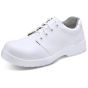 Micro-Fibre Tie Shoe S2 Water Resistant Upper Steel Toe Cap White Size 03