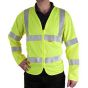 Hi-Vis Long Sleeve Jerkin Fire Retardant Saturn Yellow Size LGE