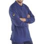 Polo Long Sleeved Hi-Vis Anti Static Fire Retardant Navy Blue Size 6XL