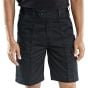 Industrial Work Shorts Sewn in Crease 2 Cargo/Rear Pockets Zip Fly Black 34