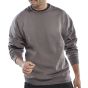 Sweatshirt Polyester Cotton Fleece Inner Ribbed Cuff/Waistband Grey XL