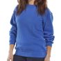 Sweatshirt Poly/Cotton Fleece Inner Ribbed Cuff/Waistband Royal Blue XL