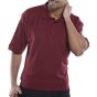 Click Polo Shirt Poly/Cotton Side Vent 3 Button Cuffed Sleeve Burgundy 3XL