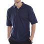 Click Polo Shirt Poly/Cotton Fabric 3 Buttons Cuffed Sleeve Navy Blue XXXL
