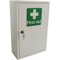 Metal First Aid Cabinet Single Lock Door Supplied Empty 46x30x14cms White