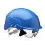 Spectrum ABS Safety Helmet c/w Integrated Retractable Over Spectacles Blue