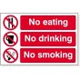 No Eat/Drink/Smoke 3mm Foamex