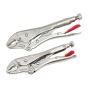 Curved Jaw Locking Pliers with Wire Cutter Set  2 Piece