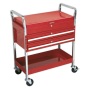 Trolley 2-Level Heavy-Duty with Lockable Top & 2 Drawers Sealey Part No. CX1042D