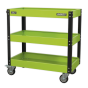 Workshop Trolley 3-Level Heavy-Duty - Hi-Vis Green Sealey Part No. CX110HV