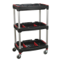 Workshop Trolley 3-Level Composite with Parts Storage Sealey Part No. CX313