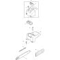 Air Filter Housing, Chain and Bar Assembly for Makita DCS340-40 Chainsaws