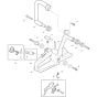 Handle and Throttle Assembly for Makita DCS390-30 Chainsaws