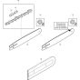 Chain and Bar Assembly for Makita DCS4300I-45 Chainsaws