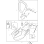 Handle Controls Assembly For Makita DCS520-38 Chainsaw