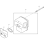 Muffler Assembly For Makita DCS9000-50 Chainsaw