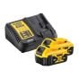 DCB184B2C XR Charger & Battery Set 18V 2 x 5.0Ah Li-ion