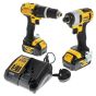 DEWALT DCZ285M2 Combi Drill & Impact Driver Twin Pack 18V 2 x 4.0Ah Li-ion