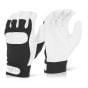 Drivers Glove High Quality Soft Grain Leather Knitted Back Velcro Cuff XL