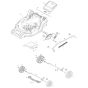 Deck & Wheel Assembly for Makita