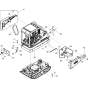 Vibratory Plate-1 Assembly for Wacker DPU4545H-5000610348 (Diesel-Crankstarter) Rev.100 Reversible Plate Compactor