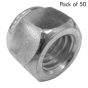 UNC Nylon Insert Locking Nuts, Zinc Plated, Size: 5/8". Pack of 50