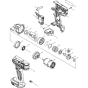 Main Assembly for Makita DTW190RMJ Cordless Impact Wrench