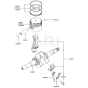 Piston / Crankshaft for Kawasaki FA076D Engine