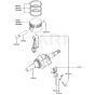 Piston / Crankshaft for Kawasaki FA130D Engine
