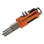 Long Arm Ball End Hex Key Set of 9 Metric by Faithfull - HBG-M009